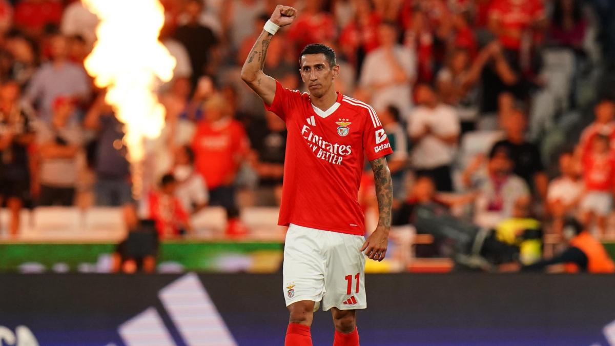 Angel Di Maria playing for Benfica